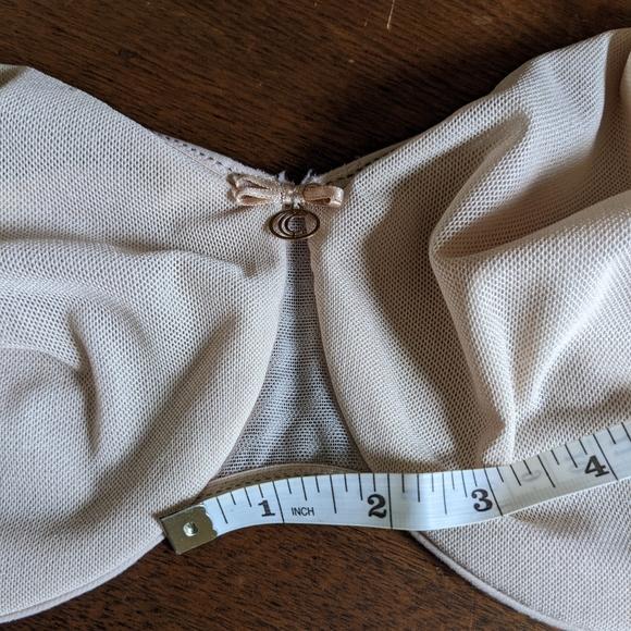 CHANTELLE Nude Mesh Lightly Lined Underwire Bra *Size Unknown* - Picture 4 of 10